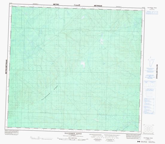 Halverson Ridge Topographic Paper Map 084E03 at 1:50,000 scale