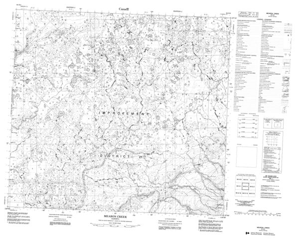 Mearon Creek Topographic Paper Map 084E04 at 1:50,000 scale