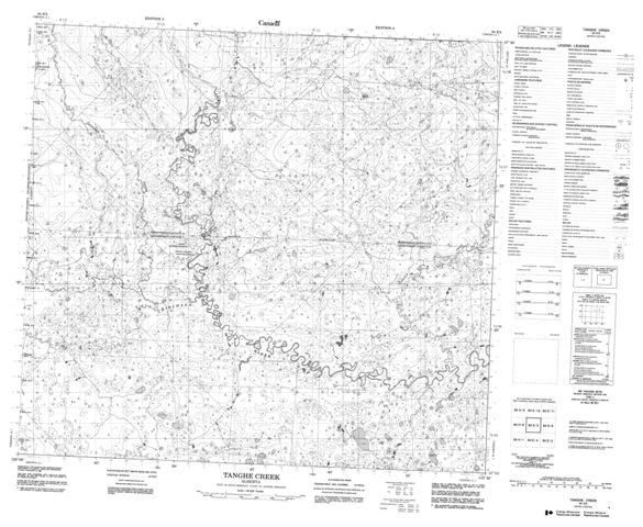 Tanghe Creek Topographic Paper Map 084E05 at 1:50,000 scale