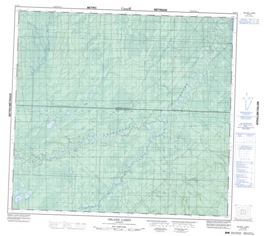 Osland Lakes Topographic Paper Map 084E06 at 1:50,000 scale