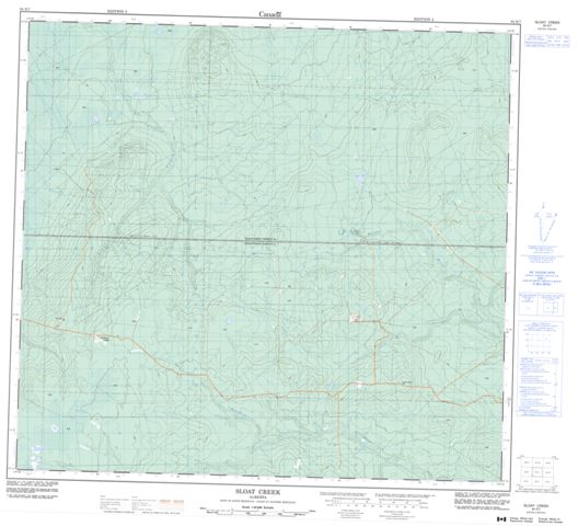 Sloat Creek Topographic Paper Map 084E07 at 1:50,000 scale
