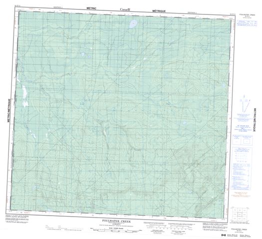 Foulwater Creek Topographic Paper Map 084E13 at 1:50,000 scale
