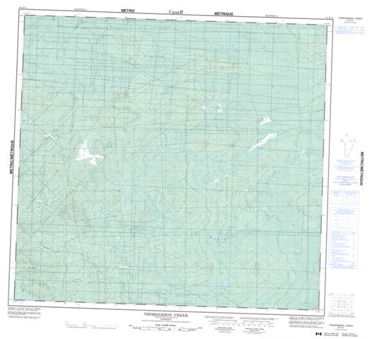 Thordarson Creek Topographic Paper Map 084E14 at 1:50,000 scale
