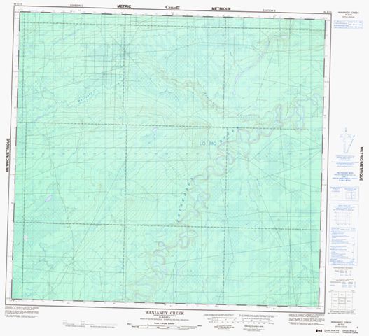 Waniandy Creek Topographic Paper Map 084E15 at 1:50,000 scale
