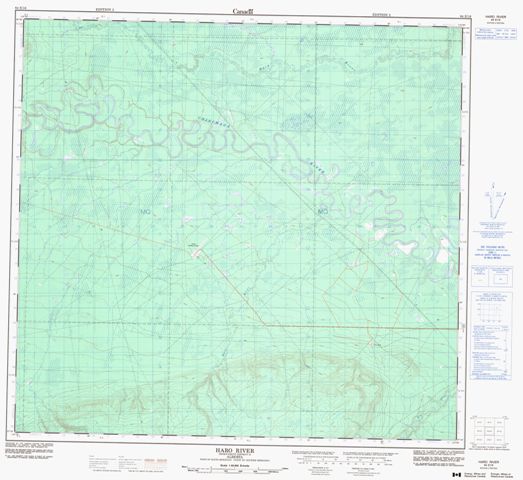 Haro River Topographic Paper Map 084E16 at 1:50,000 scale