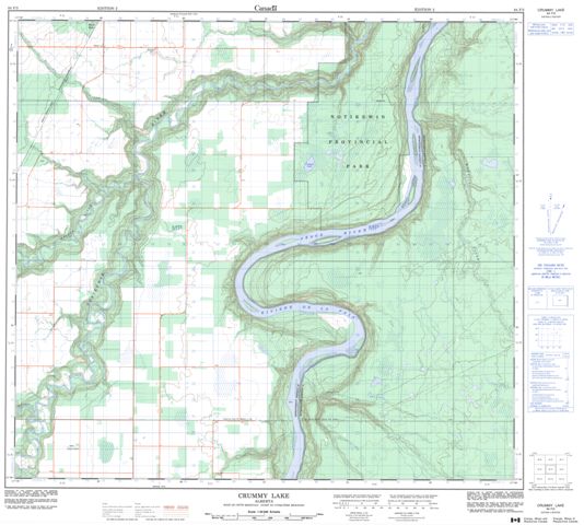 Crummy Lake Topographic Paper Map 084F03 at 1:50,000 scale