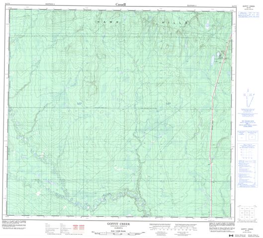 Goffit Creek Topographic Paper Map 084F05 at 1:50,000 scale