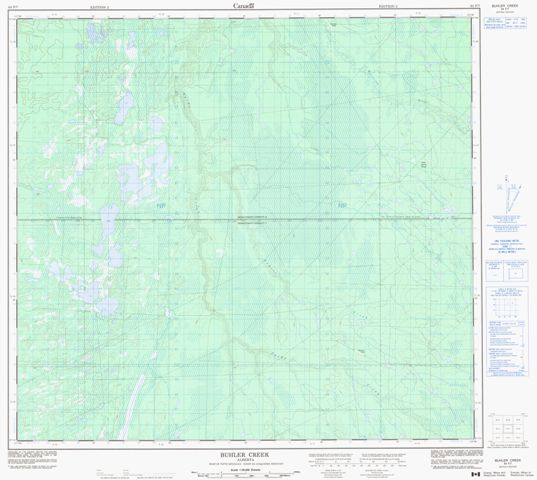 Buhler Creek Topographic Paper Map 084F07 at 1:50,000 scale