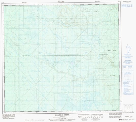 Rossbear Creek Topographic Paper Map 084F08 at 1:50,000 scale