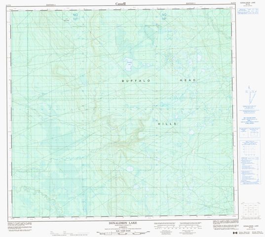 Donaldson Lake Topographic Paper Map 084F09 at 1:50,000 scale