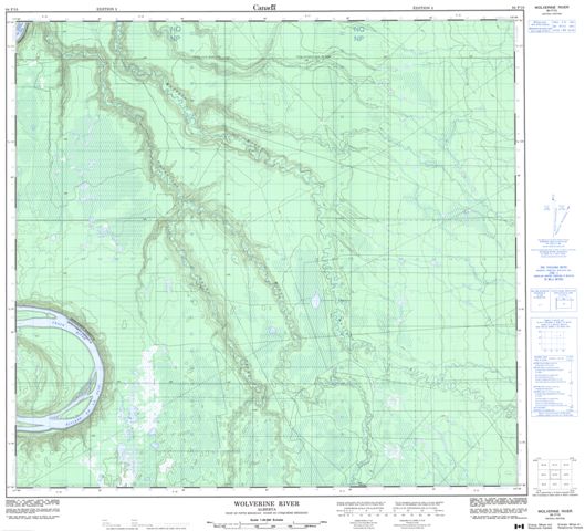 Wolverine River Topographic Paper Map 084F10 at 1:50,000 scale