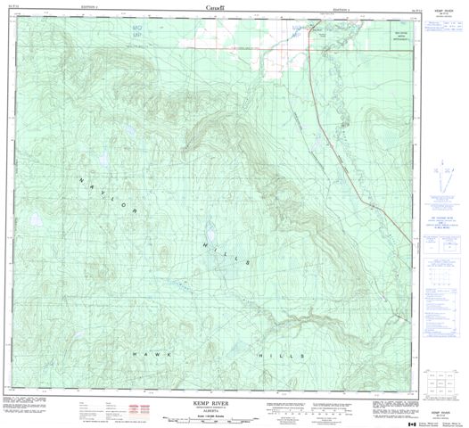 Kemp River Topographic Paper Map 084F12 at 1:50,000 scale