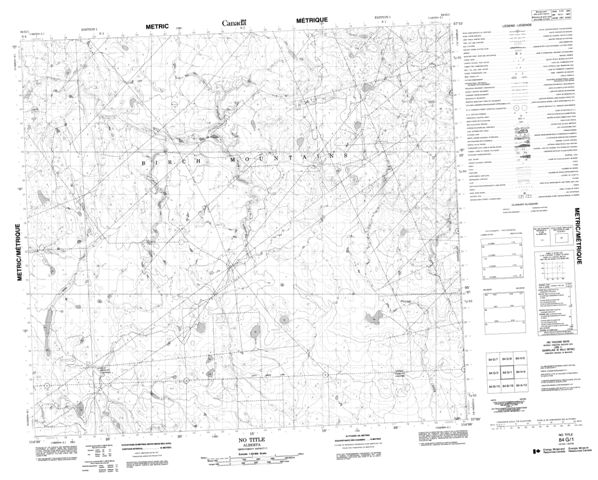 No Title Topographic Paper Map 084G01 at 1:50,000 scale