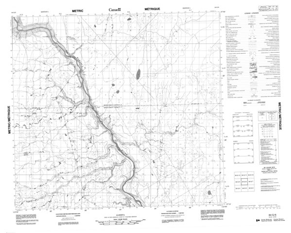 No Title Topographic Paper Map 084G06 at 1:50,000 scale