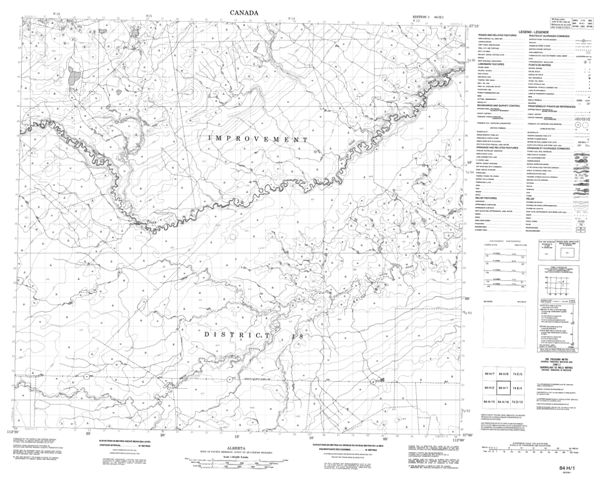 No Title Topographic Paper Map 084H01 at 1:50,000 scale