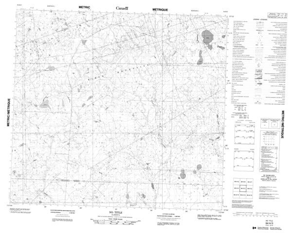 No Title Topographic Paper Map 084H03 at 1:50,000 scale