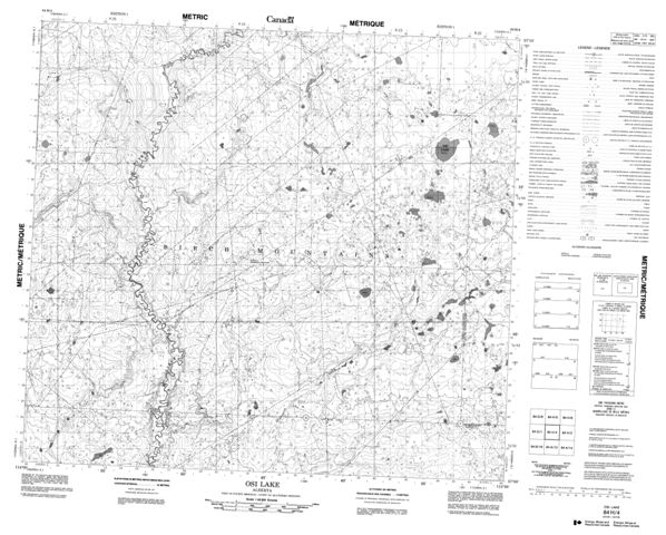 Osi Lake Topographic Paper Map 084H04 at 1:50,000 scale