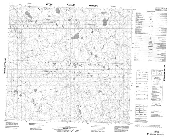 No Title Topographic Paper Map 084H06 at 1:50,000 scale