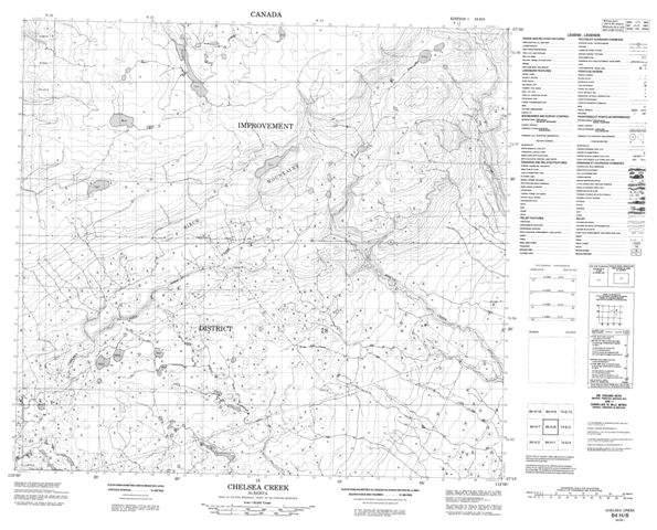 Chelsea Creek Topographic Paper Map 084H08 at 1:50,000 scale