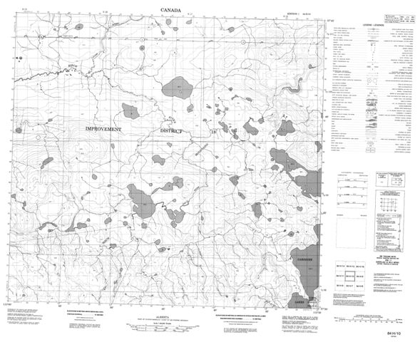 No Title Topographic Paper Map 084H10 at 1:50,000 scale
