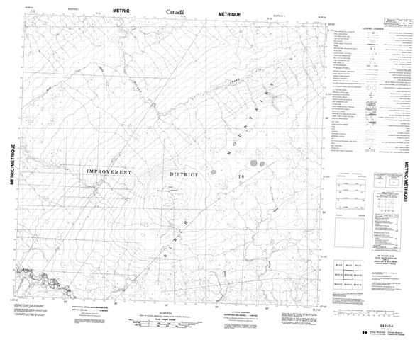 No Title Topographic Paper Map 084H14 at 1:50,000 scale