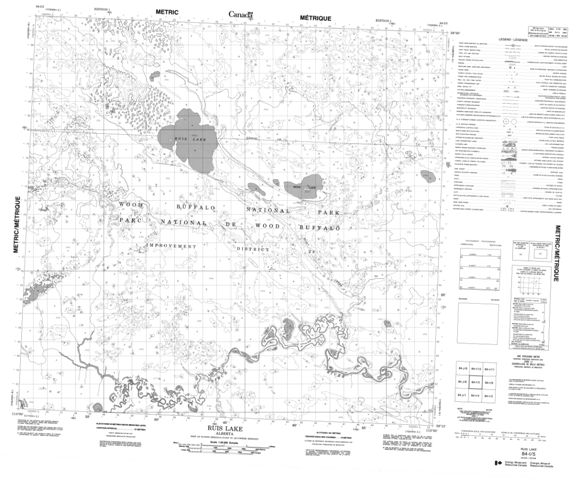 Ruis Lake Topographic Paper Map 084I05 at 1:50,000 scale