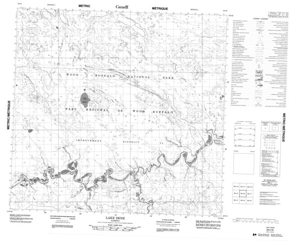 Lake Dene Topographic Paper Map 084I06 at 1:50,000 scale