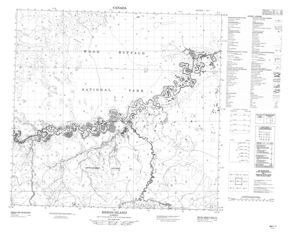 Heron Island Topographic Paper Map 084I07 at 1:50,000 scale