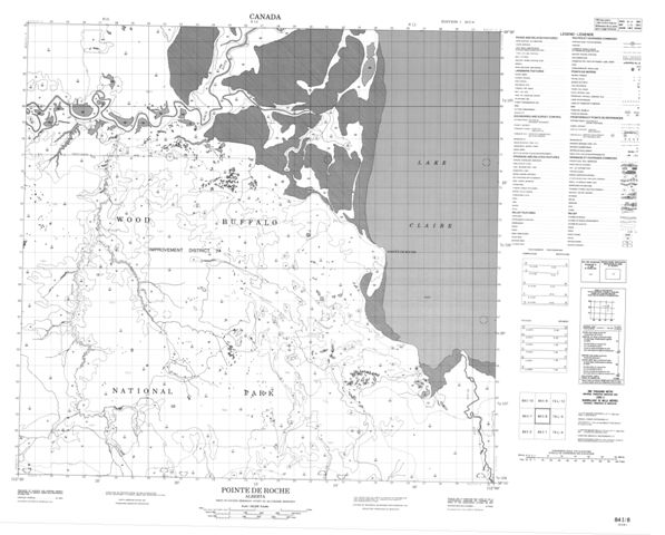 Pointe De Roche Topographic Paper Map 084I08 at 1:50,000 scale