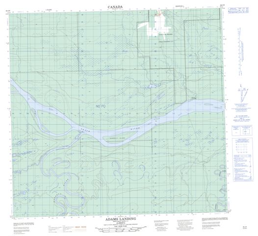 Adams Landing Topographic Paper Map 084J06 at 1:50,000 scale