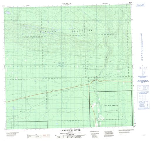 Lawrence River Topographic Paper Map 084J11 at 1:50,000 scale