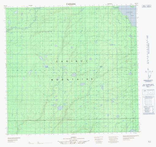 No Title Topographic Paper Map 084J13 at 1:50,000 scale