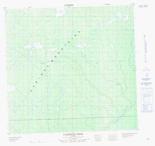 Clements Creek Topographic Paper Map 084J15 at 1:50,000 scale