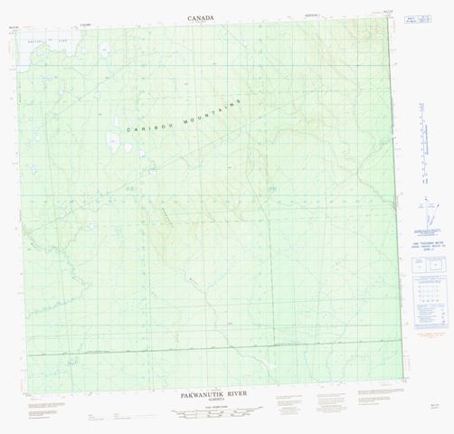 Pakwanutik River Topographic Paper Map 084J16 at 1:50,000 scale