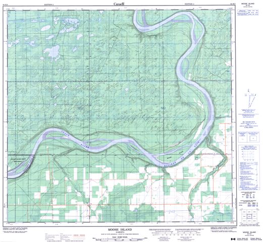 Moose Island Topographic Paper Map 084K02 at 1:50,000 scale