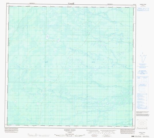 Kidney Pond Topographic Paper Map 084K05 at 1:50,000 scale