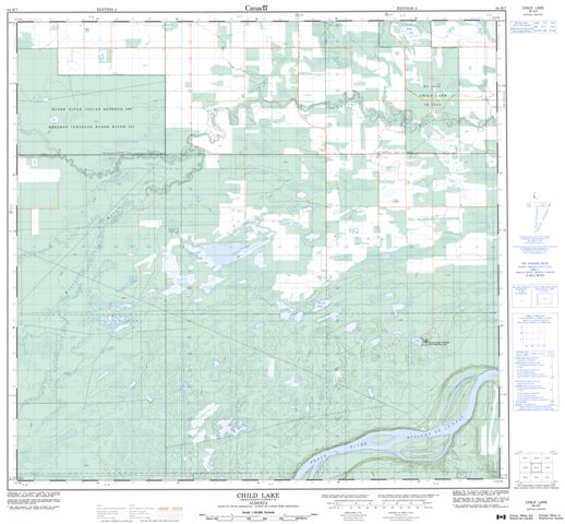 Child Lake Topographic Paper Map 084K07 at 1:50,000 scale