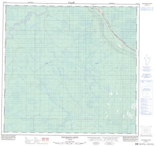 Henderson Creek Topographic Paper Map 084K13 at 1:50,000 scale