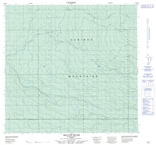 Melvin River Topographic Paper Map 084K15 at 1:50,000 scale