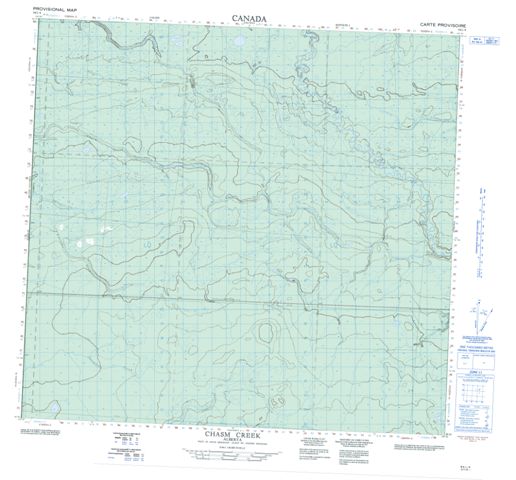 Chasm Creek Topographic Paper Map 084L04 at 1:50,000 scale