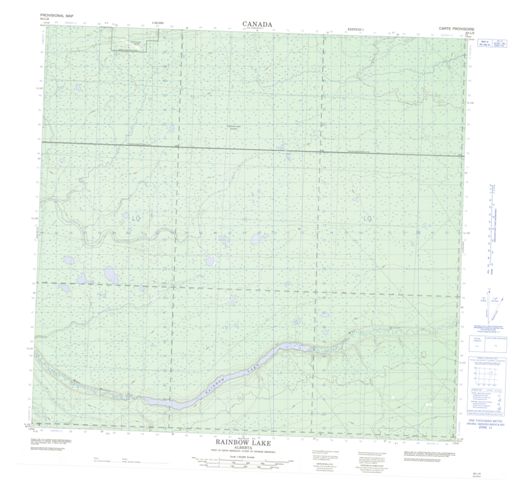 Rainbow Lake Topographic Paper Map 084L06 at 1:50,000 scale