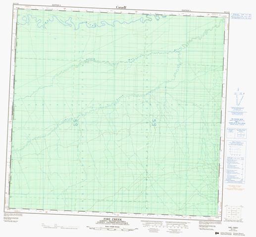 Fire Creek Topographic Paper Map 084L12 at 1:50,000 scale