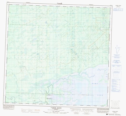 Vardie River Topographic Paper Map 084L14 at 1:50,000 scale