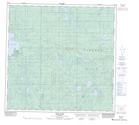 Pert Lake Topographic Paper Map 084M09 at 1:50,000 scale