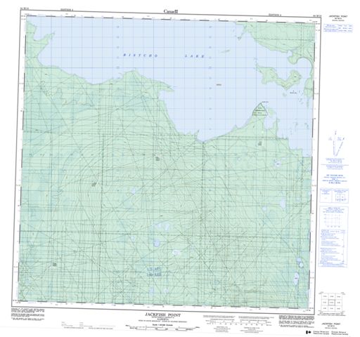 Jackfish Point Topographic Paper Map 084M10 at 1:50,000 scale