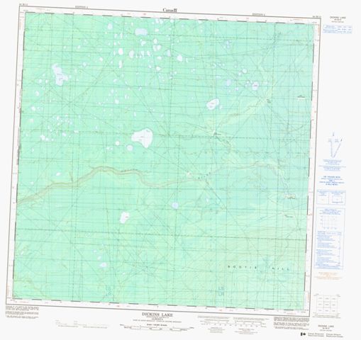 Dickins Lake Topographic Paper Map 084M12 at 1:50,000 scale