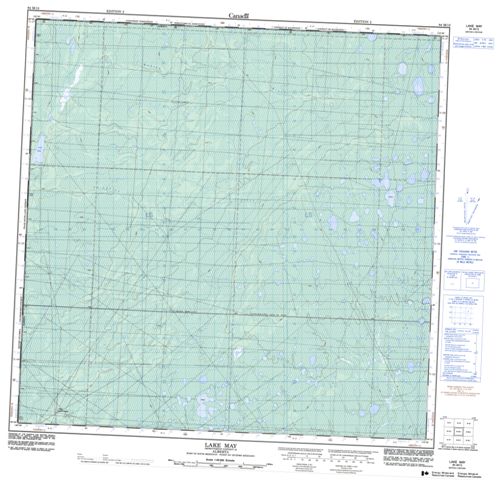 Lake May Topographic Paper Map 084M13 at 1:50,000 scale