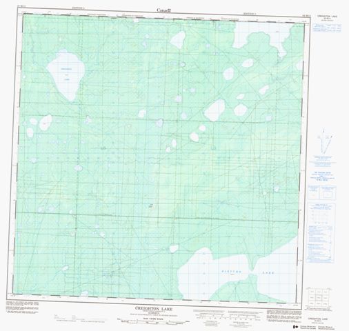 Creighton Lake Topographic Paper Map 084M14 at 1:50,000 scale