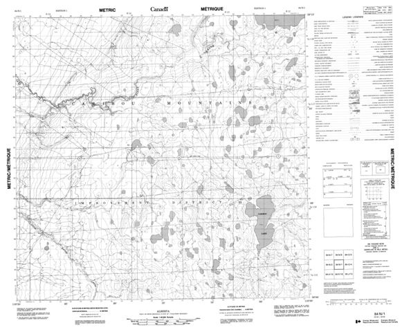 No Title Topographic Paper Map 084N01 at 1:50,000 scale