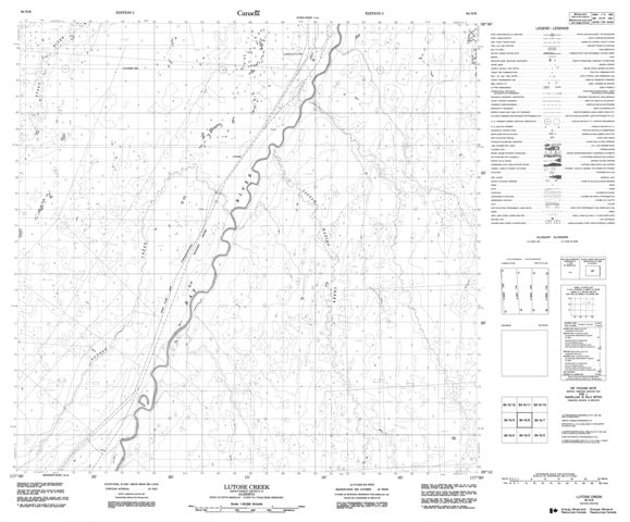 Lutose Creek Topographic Paper Map 084N06 at 1:50,000 scale